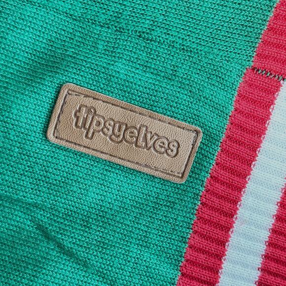 Tipsy Elves NAMASLEIGH Yoga Santa Hello UGLY CHRISTMAS in Green Red Sweater XXL - Picture 6 of 7